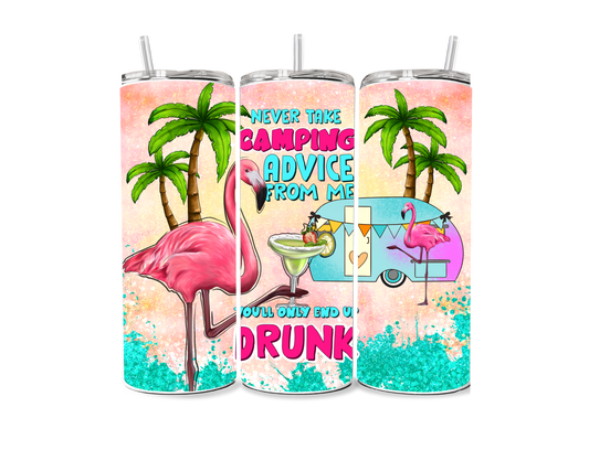 Flamingo Camping Sublimation Print