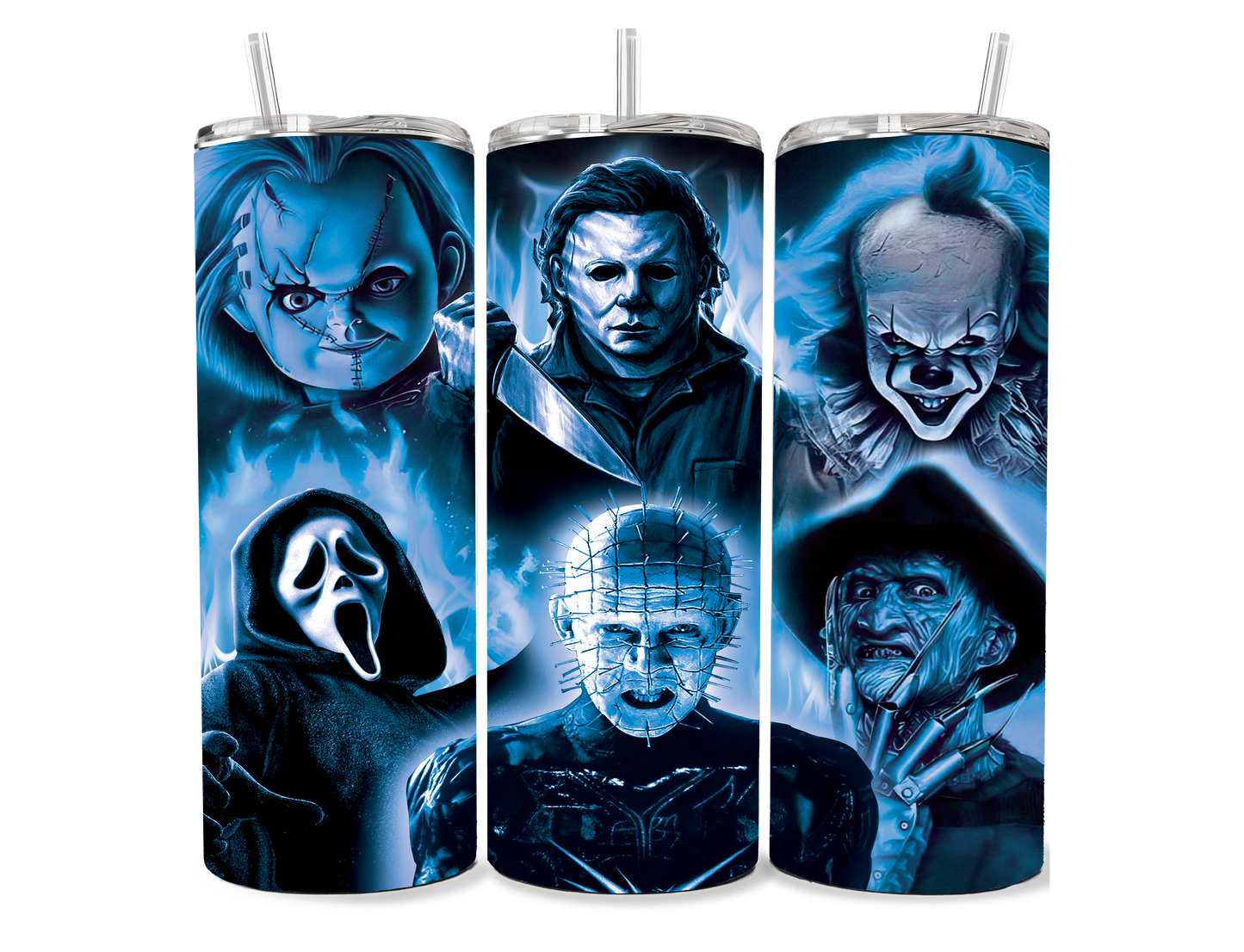 Blue Halloween Characters Sublimation