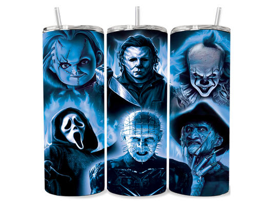 Blue Halloween Characters Sublimation