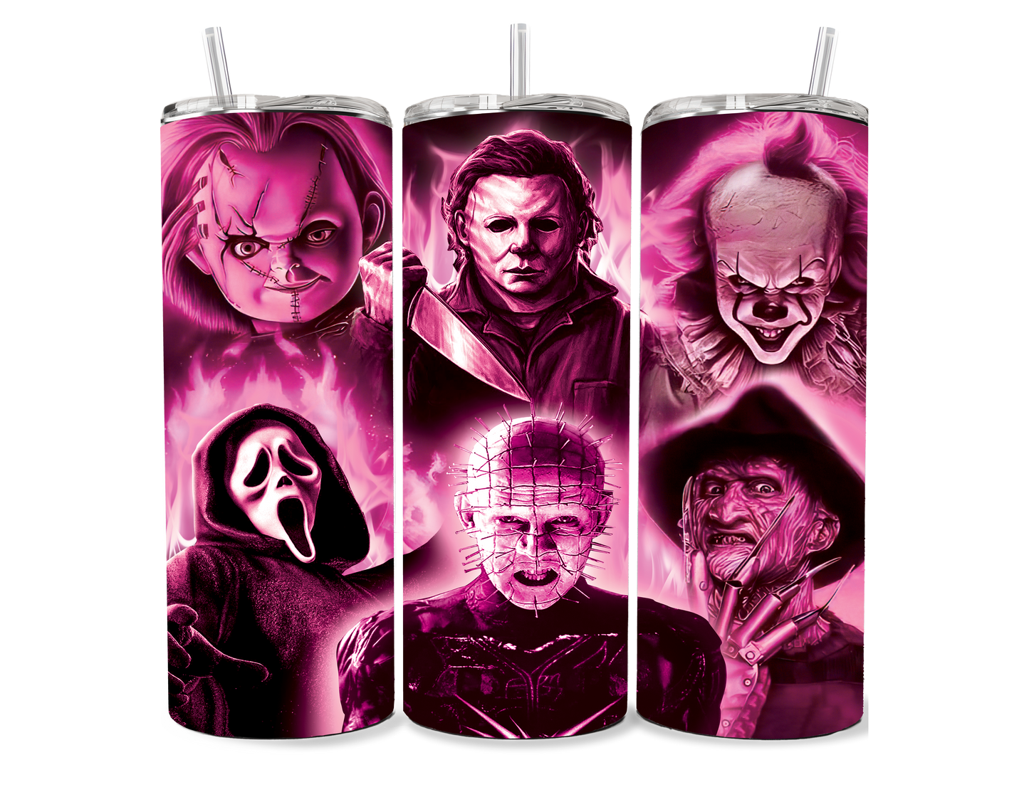 Pink Halloween Characters Sublimation