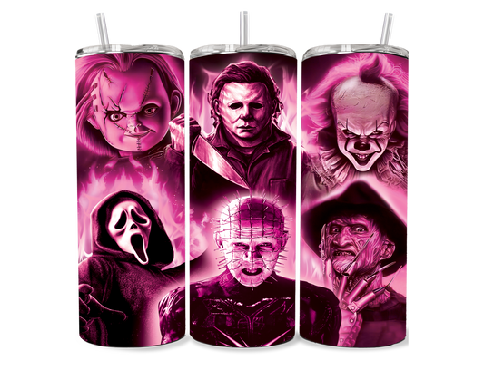 Pink Halloween Characters Sublimation