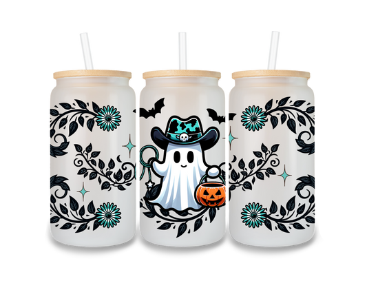 Turquoise Cowboy Ghost Cup Wrap - CW2