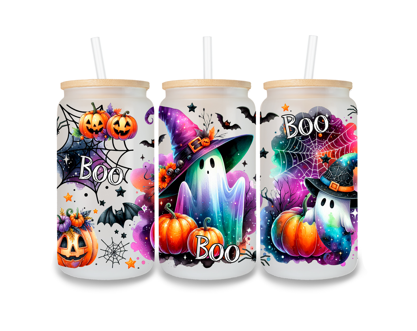 Neon Ghost Collage Cup Wrap - CW6