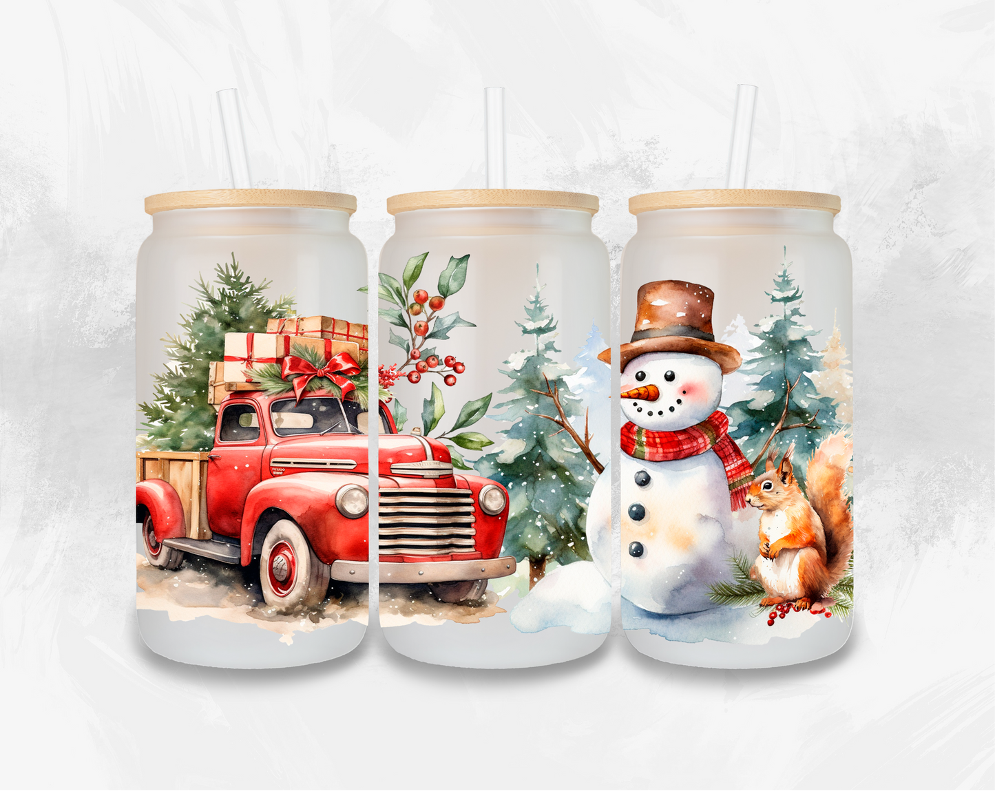 Vintage Truck Christmas Cup Wrap