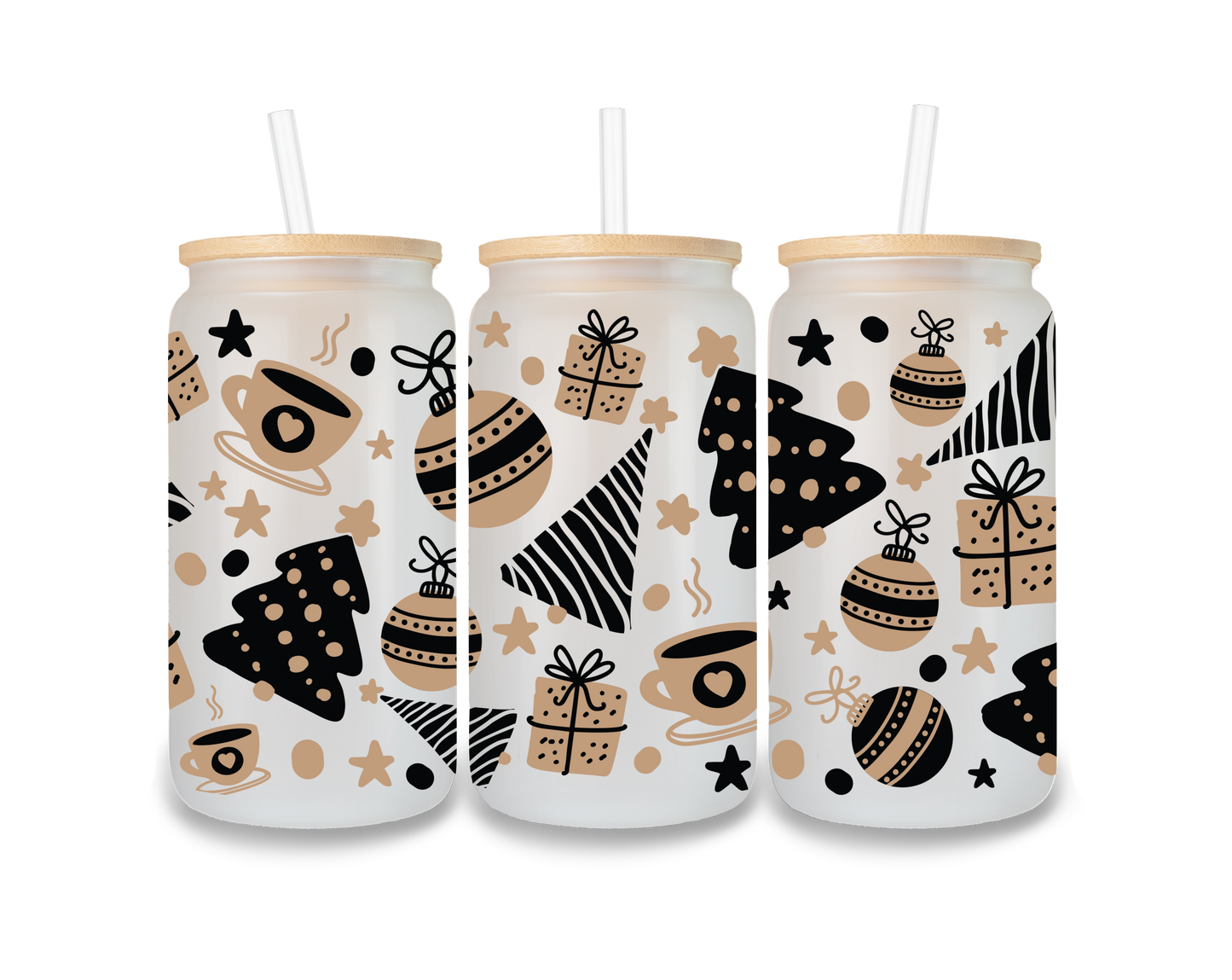 Black and Gold Cup Wrap - CW12