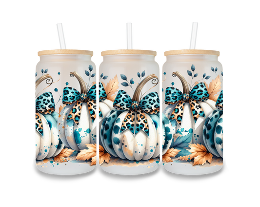 Turquoise Pumpkins Cup Wrap - CW23