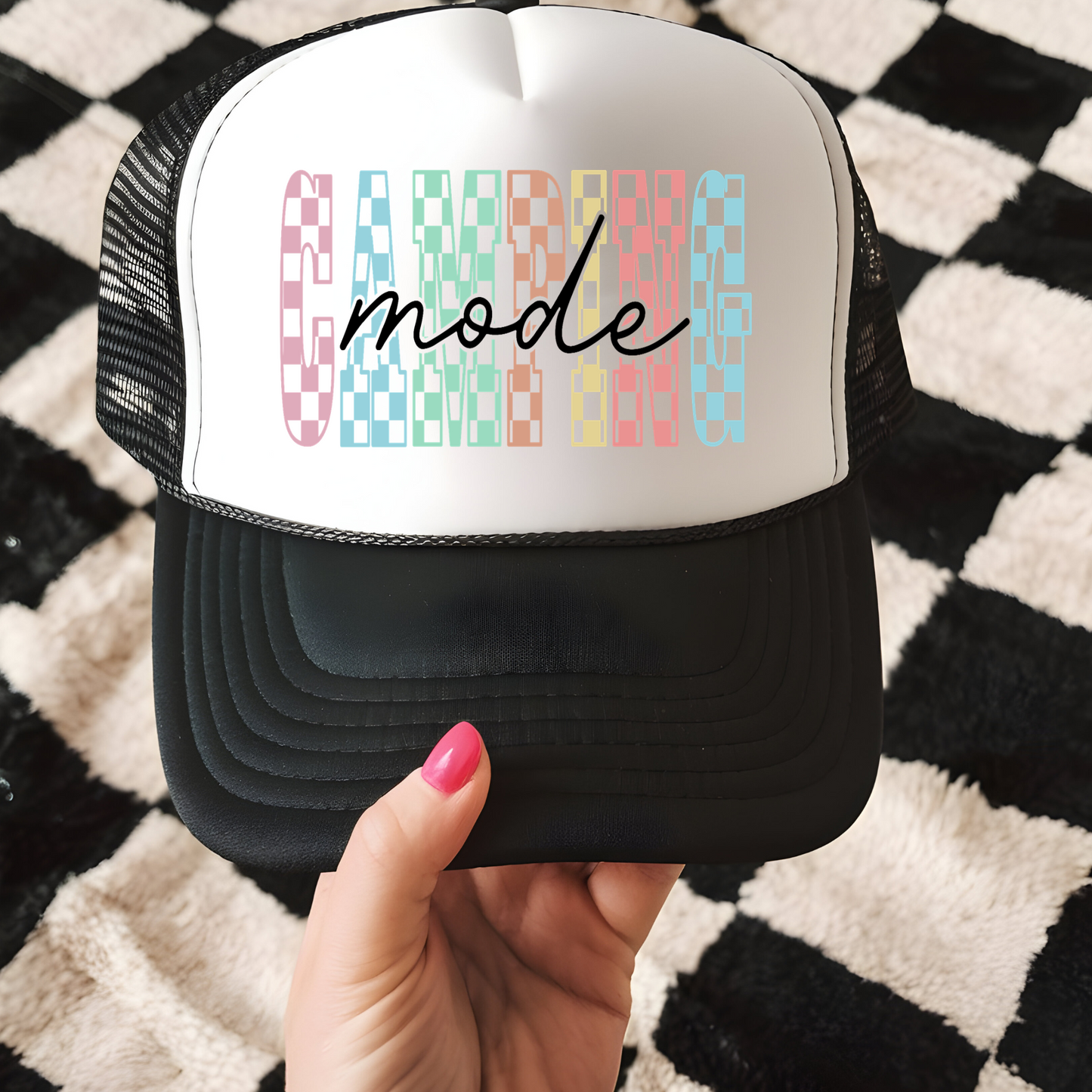 Camping Mode Trucker Hat Transfer - G7