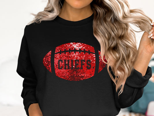 Glitter Chiefs Football - C3