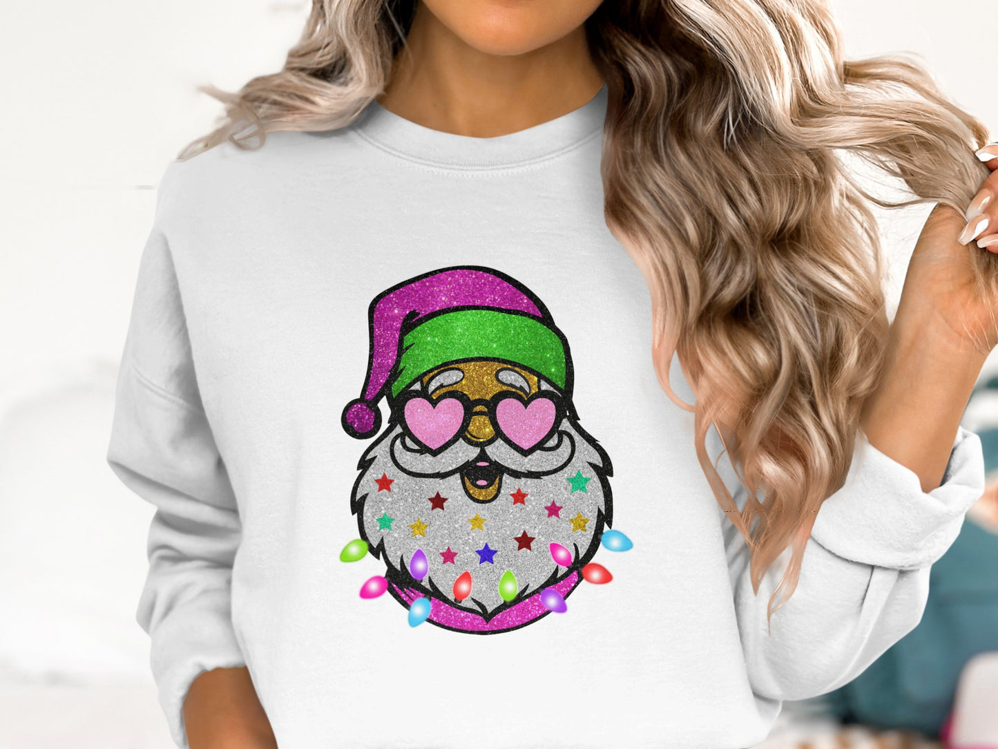 Retro Glitter Santa - B11