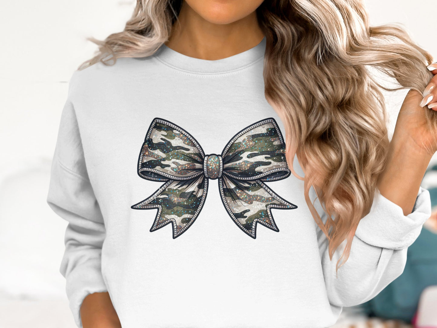 Camo Bling Bow - C12