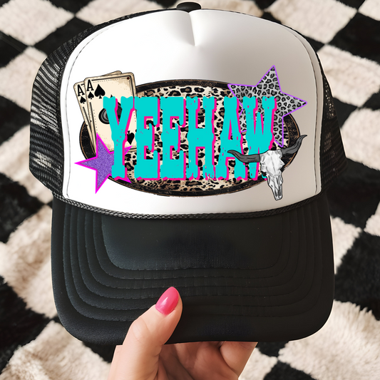 YeeHaw Collage Trucker Hat Transfer - F4