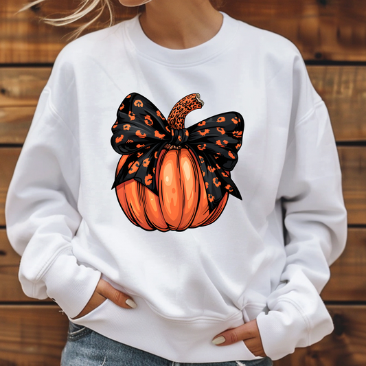 Pumpkin with Leopard Bow -A11