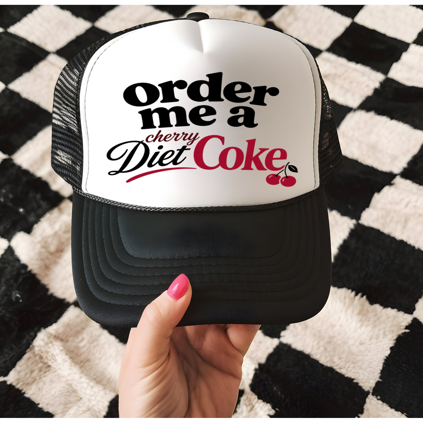 Diet Cherry Hat Transfer - T8