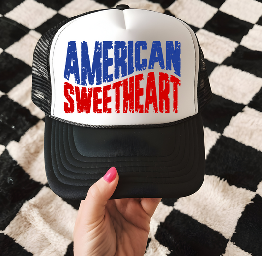 American Sweetheart Hat Transfer - T6