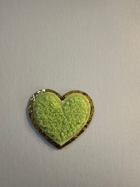 2 inch Chenille Hearts (6 Color options)