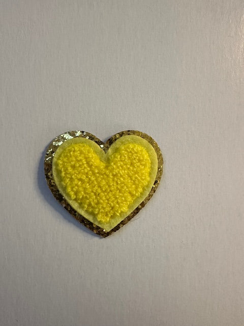 2 inch Chenille Hearts (6 Color options)