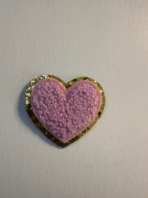 2 inch Chenille Hearts (6 Color options)