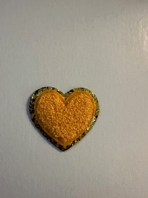 2 inch Chenille Hearts (6 Color options)