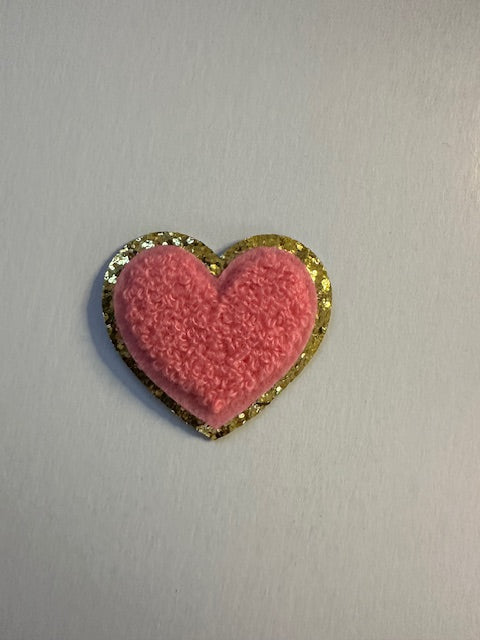 2 inch Chenille Hearts (6 Color options)