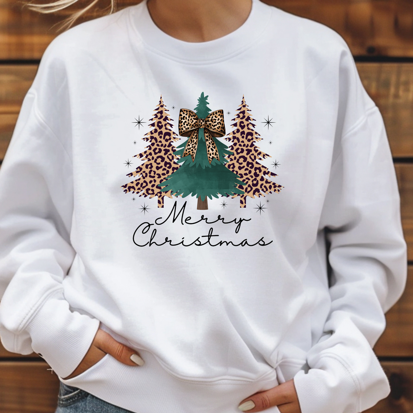 Merry Christmas Leopard Trees - A29