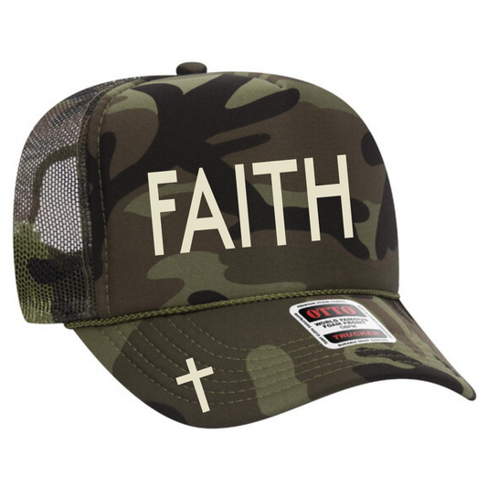 Faith with bill Cross Trucker Hat Transfer - T6