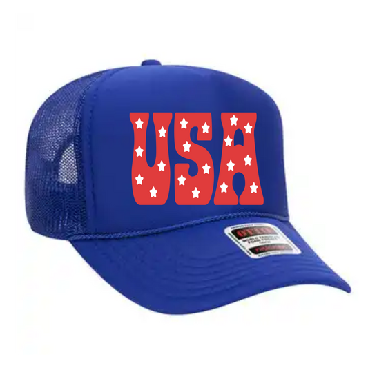 USA (red) Trucker Hat Transfer - T9