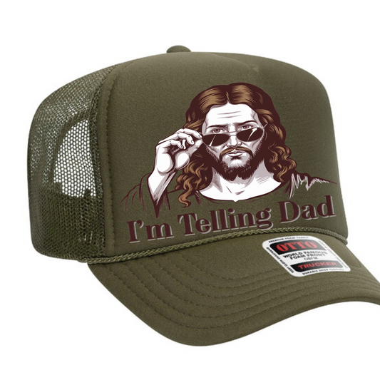I'm Telling Dad Trucker Hat Transfer - G9
