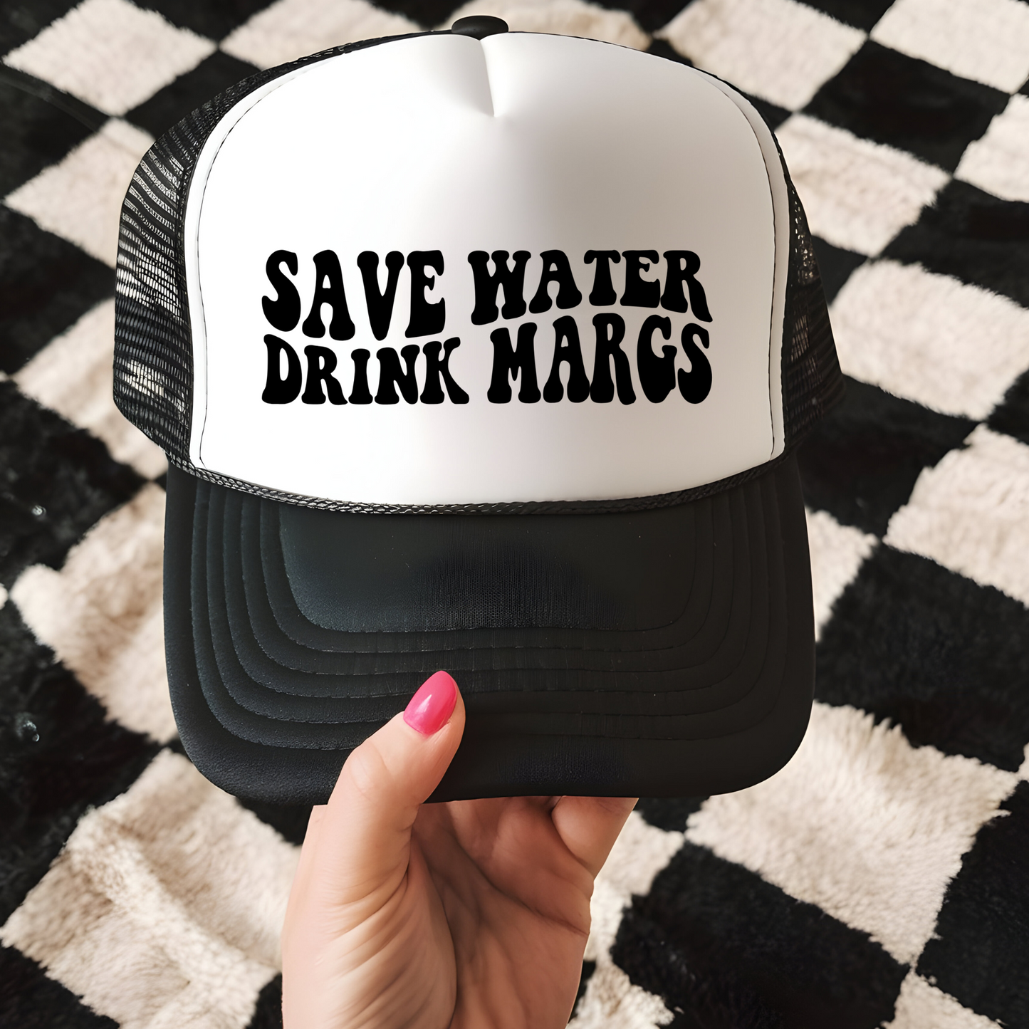 Save Water Drink Margs Trucker Hat Transfer - T1