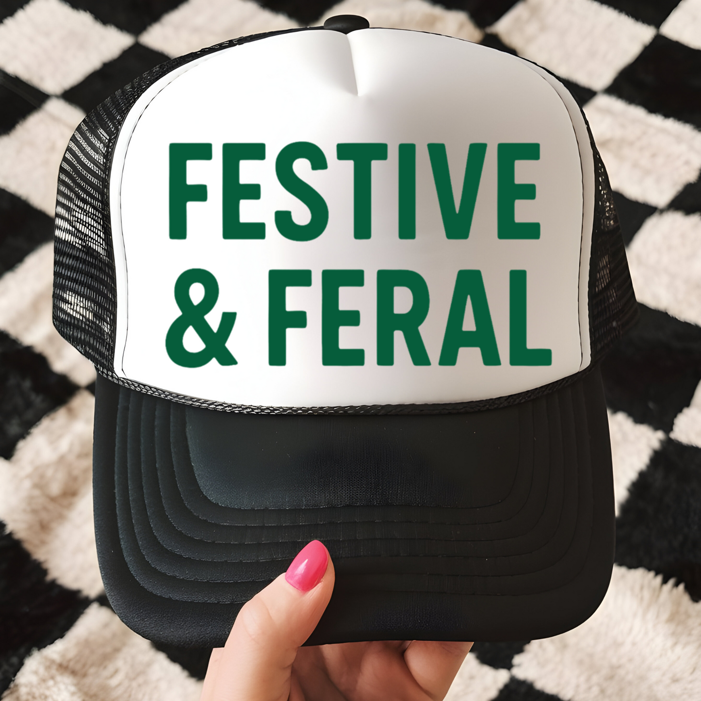 Festive & Feral Hat Transfer - G24