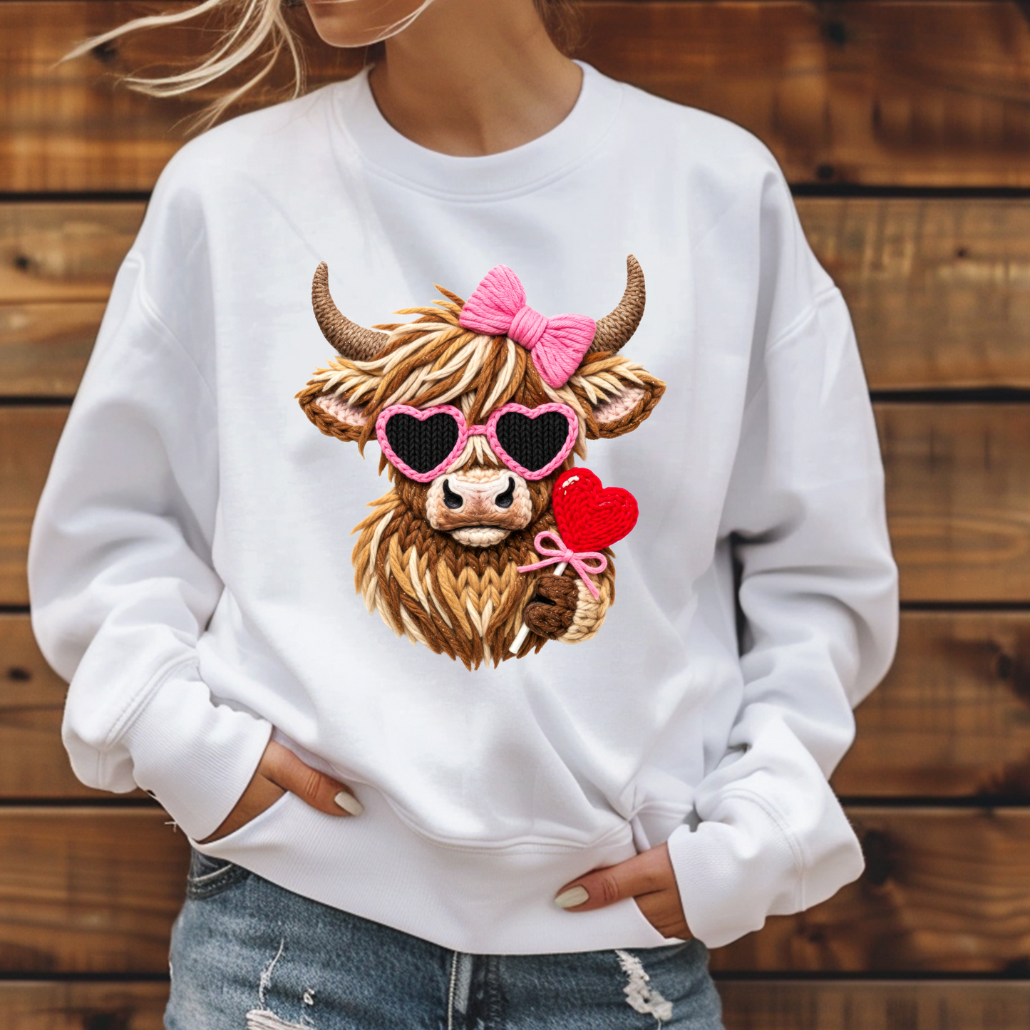 V-Day Yarn Cow - B22