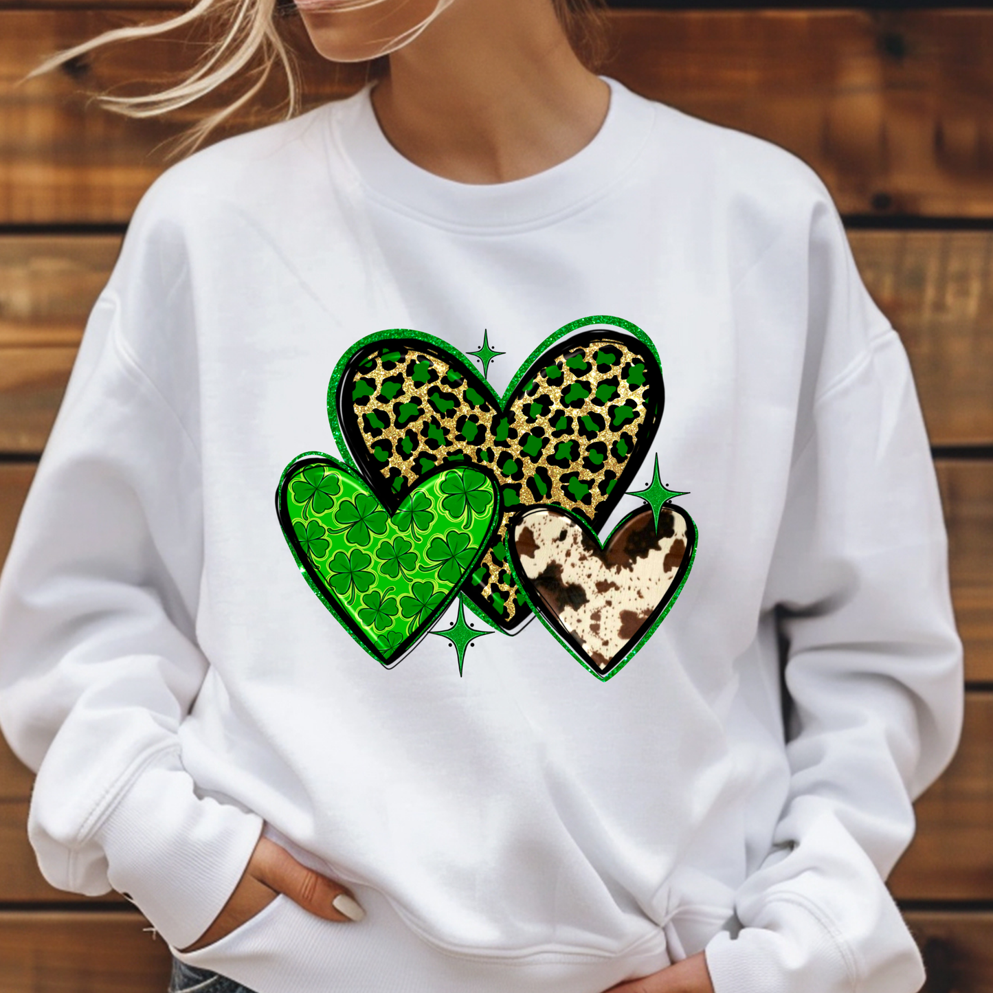 St. Patrick's Hearts with Cow Print - 8