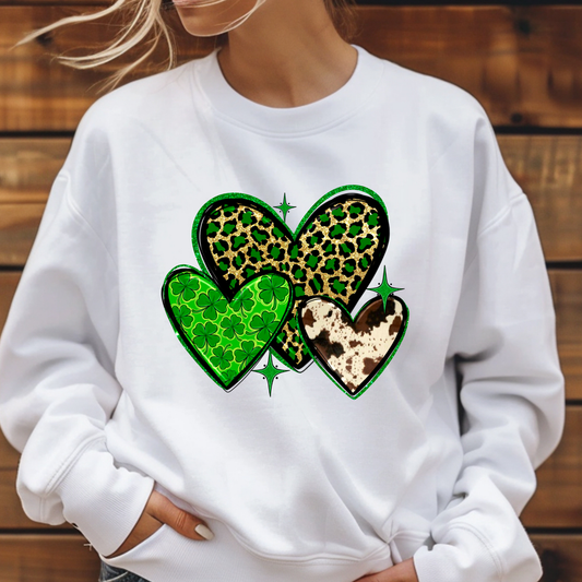 St. Patrick's Hearts with Cow Print - 8