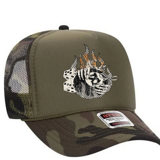 8 Ball and Tiger Trucker Hat Transfer - G6