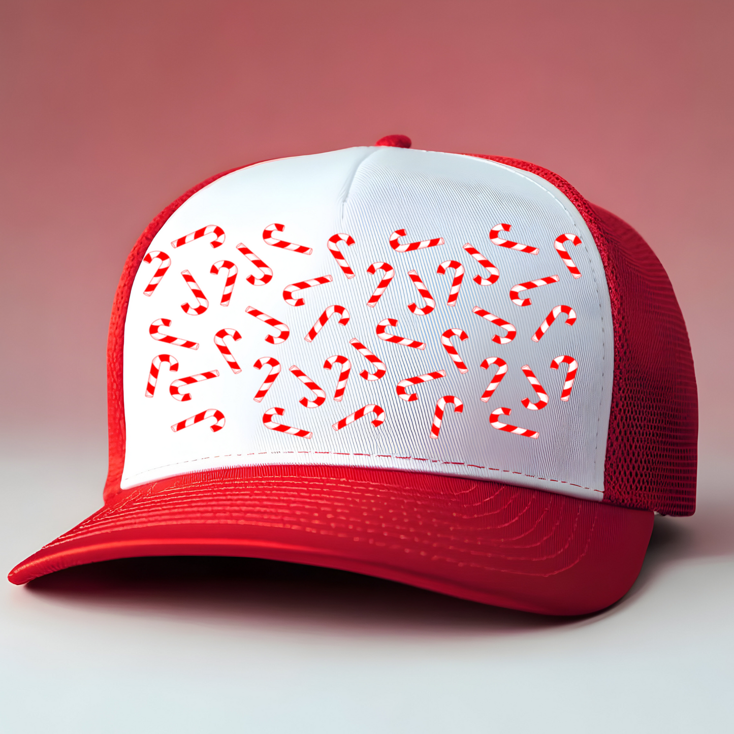 Candy Cane Trucker Hat Transfer - G9