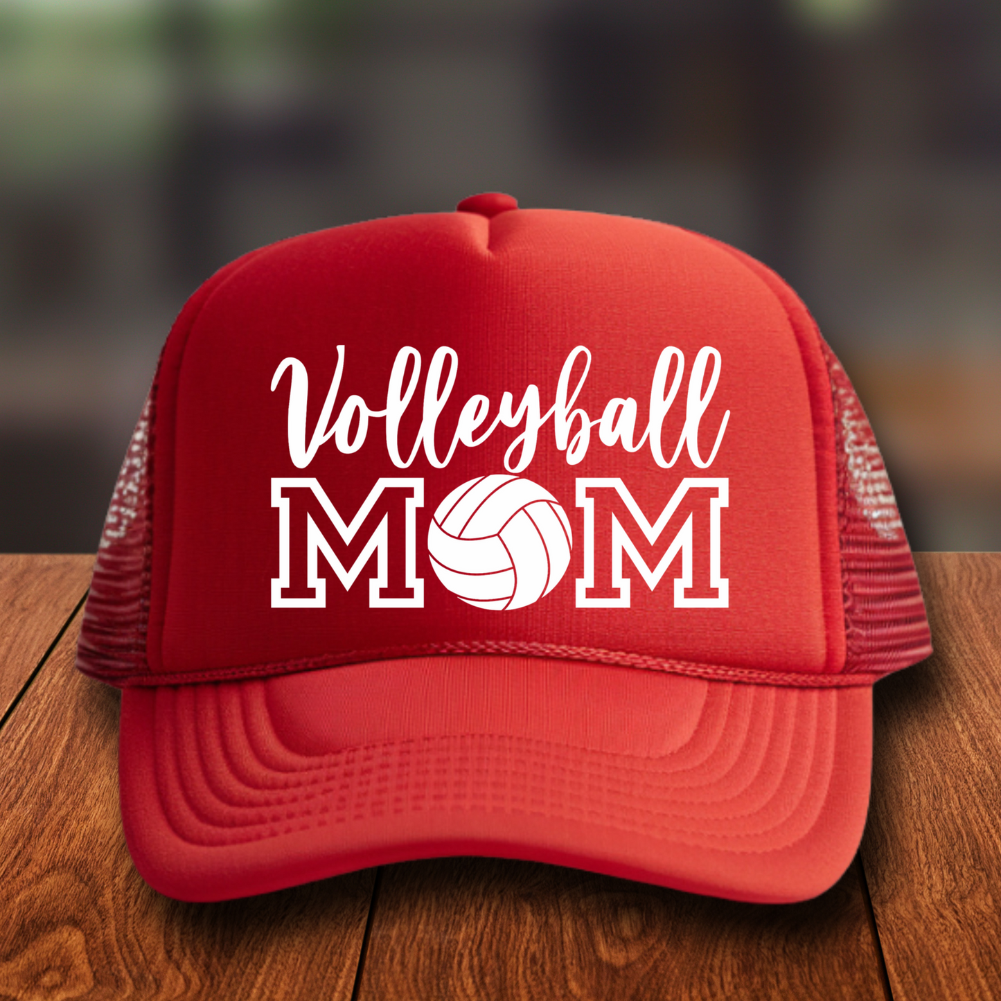 Volleyball Mom (White) Trucker Hat Transfer - G7