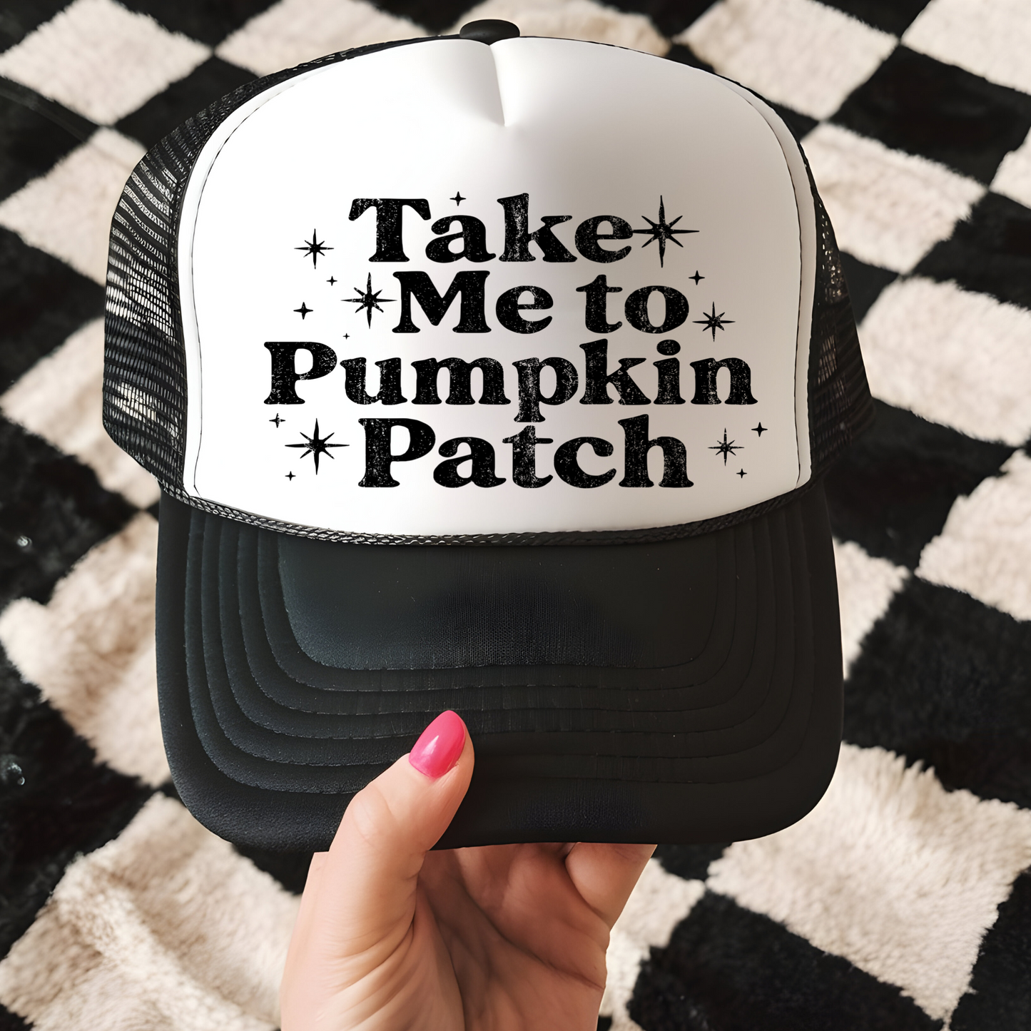 Take Me to the Pumpkin Patch Trucker Hat Transfer - T2