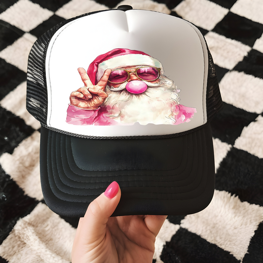 Retro Santa Trucker Hat Transfer - T2