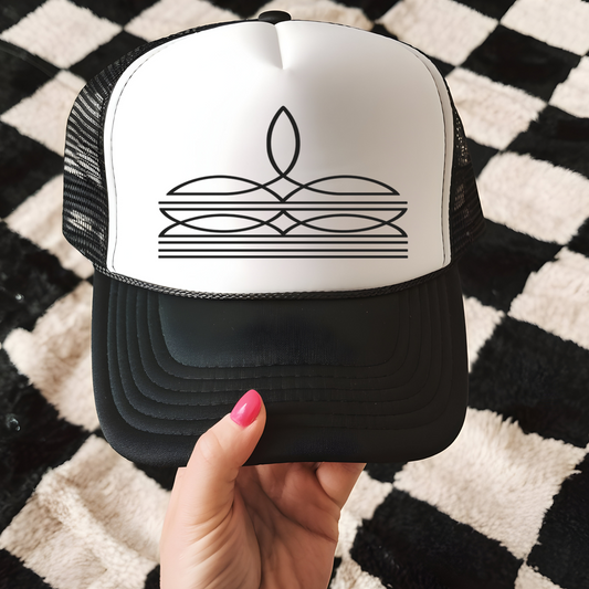 Boot Stitch Trucker Hat Transfer - G4