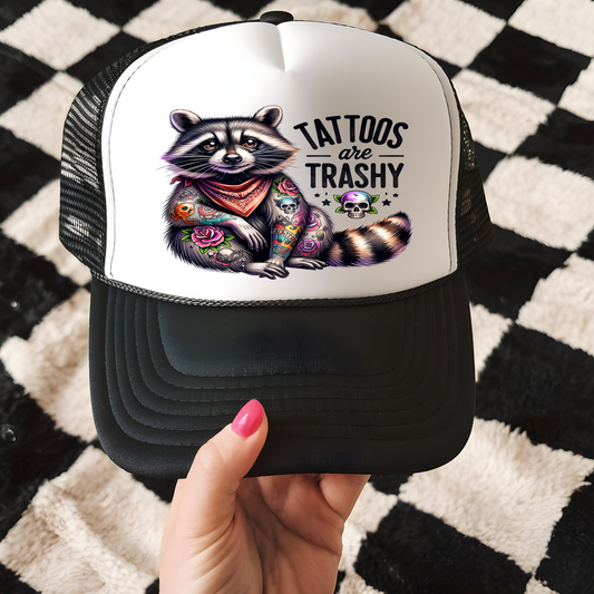 Tattoos are Trashy Trucker Hat Transfer - G23