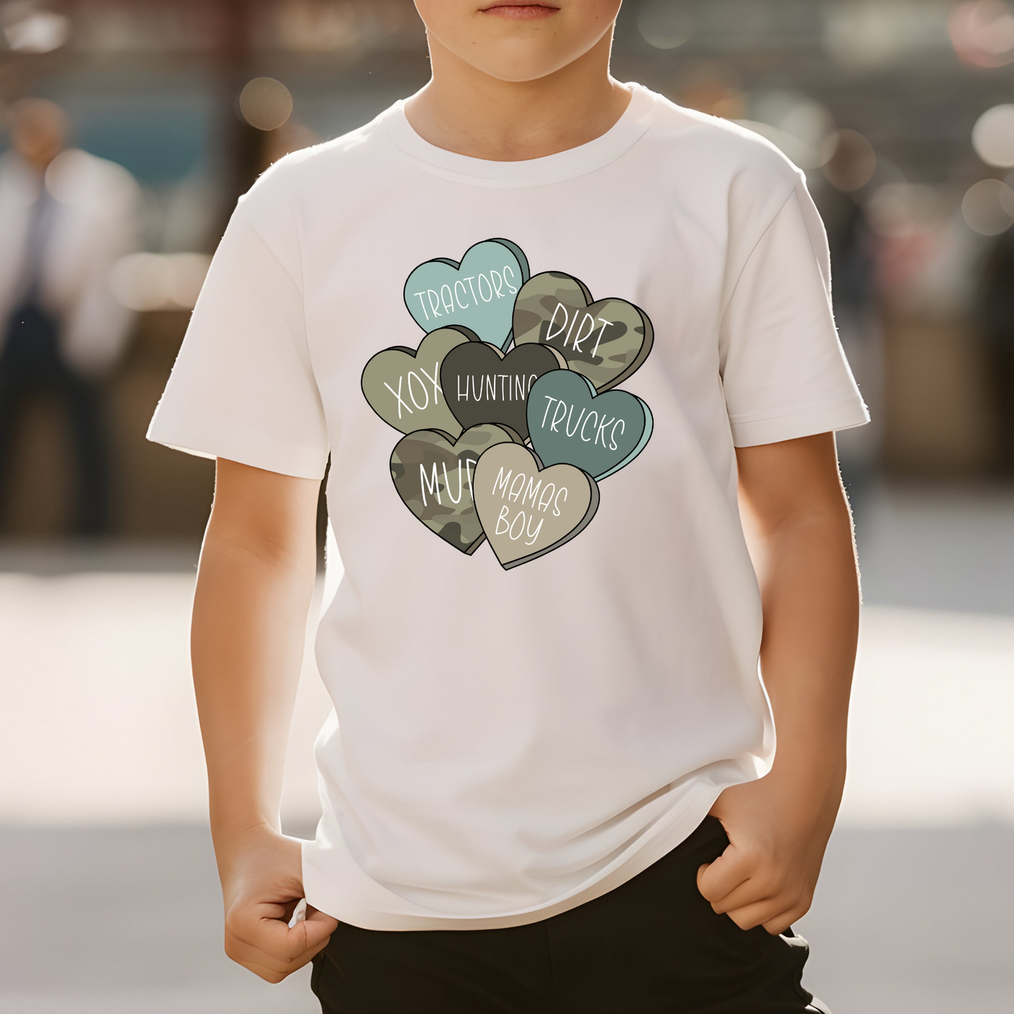 Camo Little Boy Valentine - D17