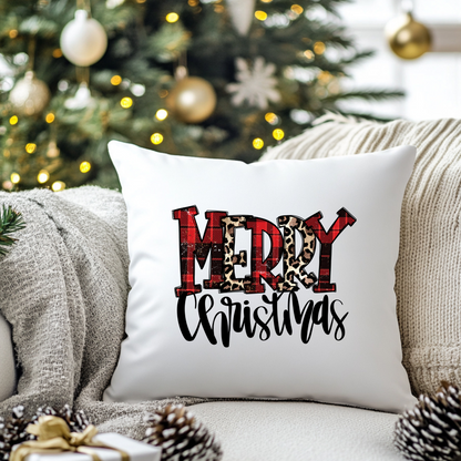 Merry Christmas Plaid and Leopard - C11