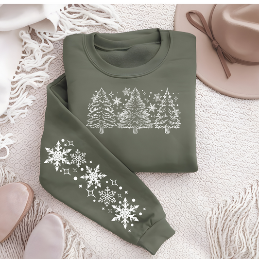 Snowy Christmas Trees with Double Sleeve  G25