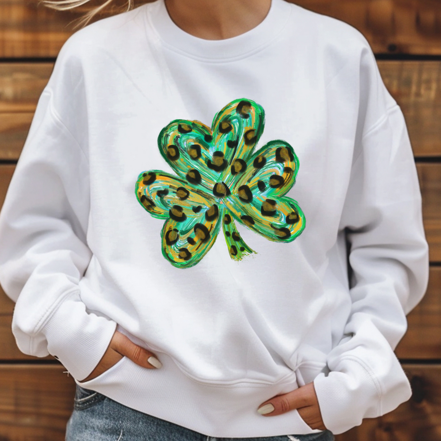 Full Color Leopard Shamrock