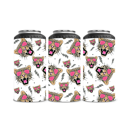 Leopard and Bolts Can Cooler