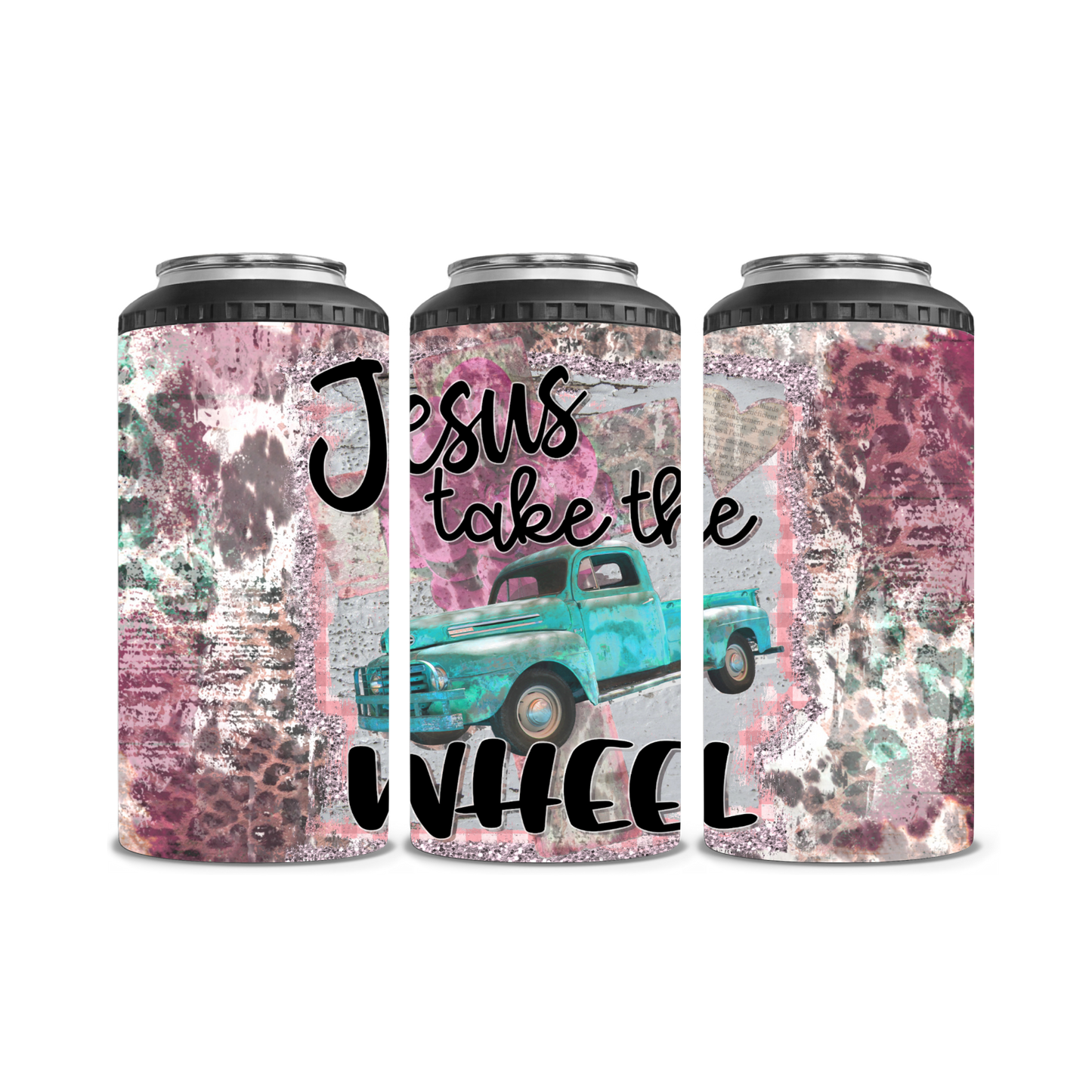 Jesus Take the Wheel Can Cooler
