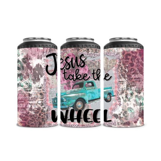 Jesus Take the Wheel Can Cooler