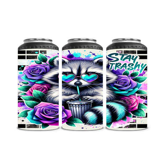 Stay Trashy Racoon Can Cooler