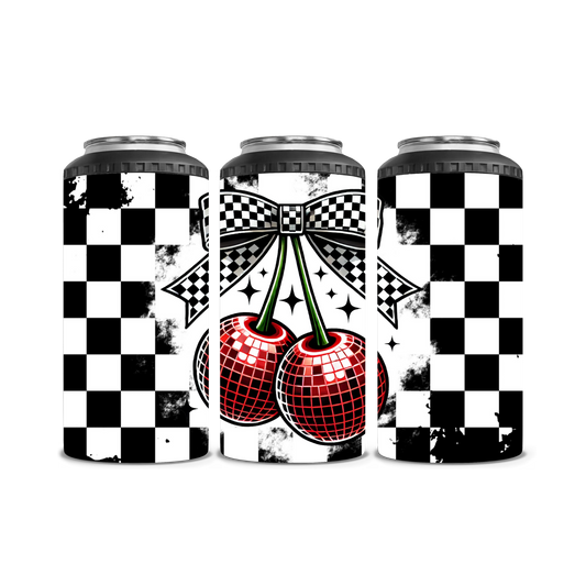 Checkered Cherries Can Cooler