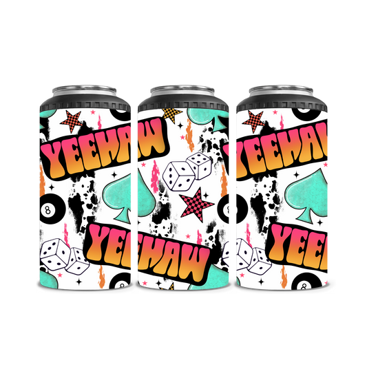 Yeehaw Collage Can Cooler