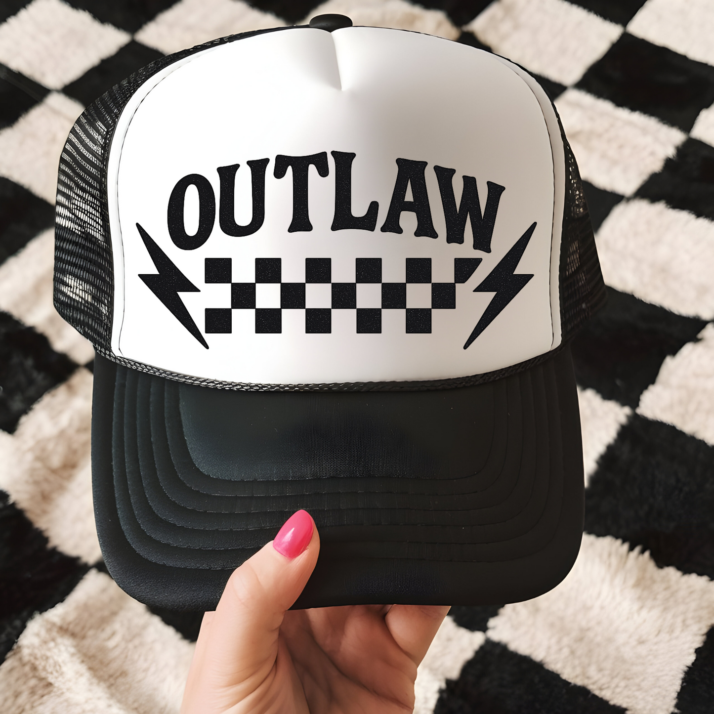 Outlaw Trucker Hat Print - F8